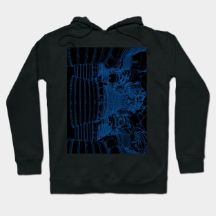 Apollo Rocket Booster - Blue Neon Hoodie